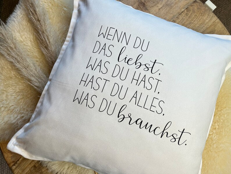 Kissen Liebe weiß
