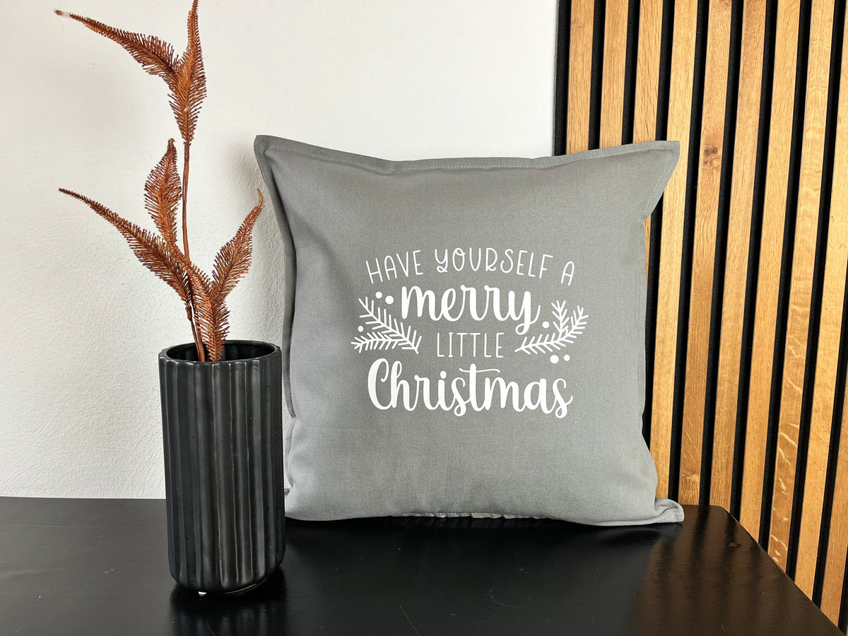 Kissen Weihnachten grau