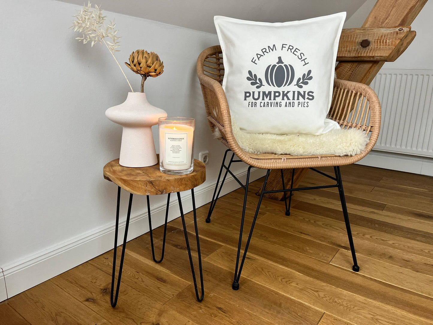 Deko Kissen Pumpkin weiß