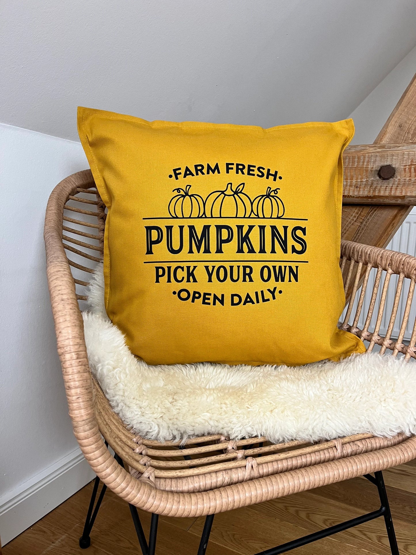 Deko Kissen Pumpkin senfgelb