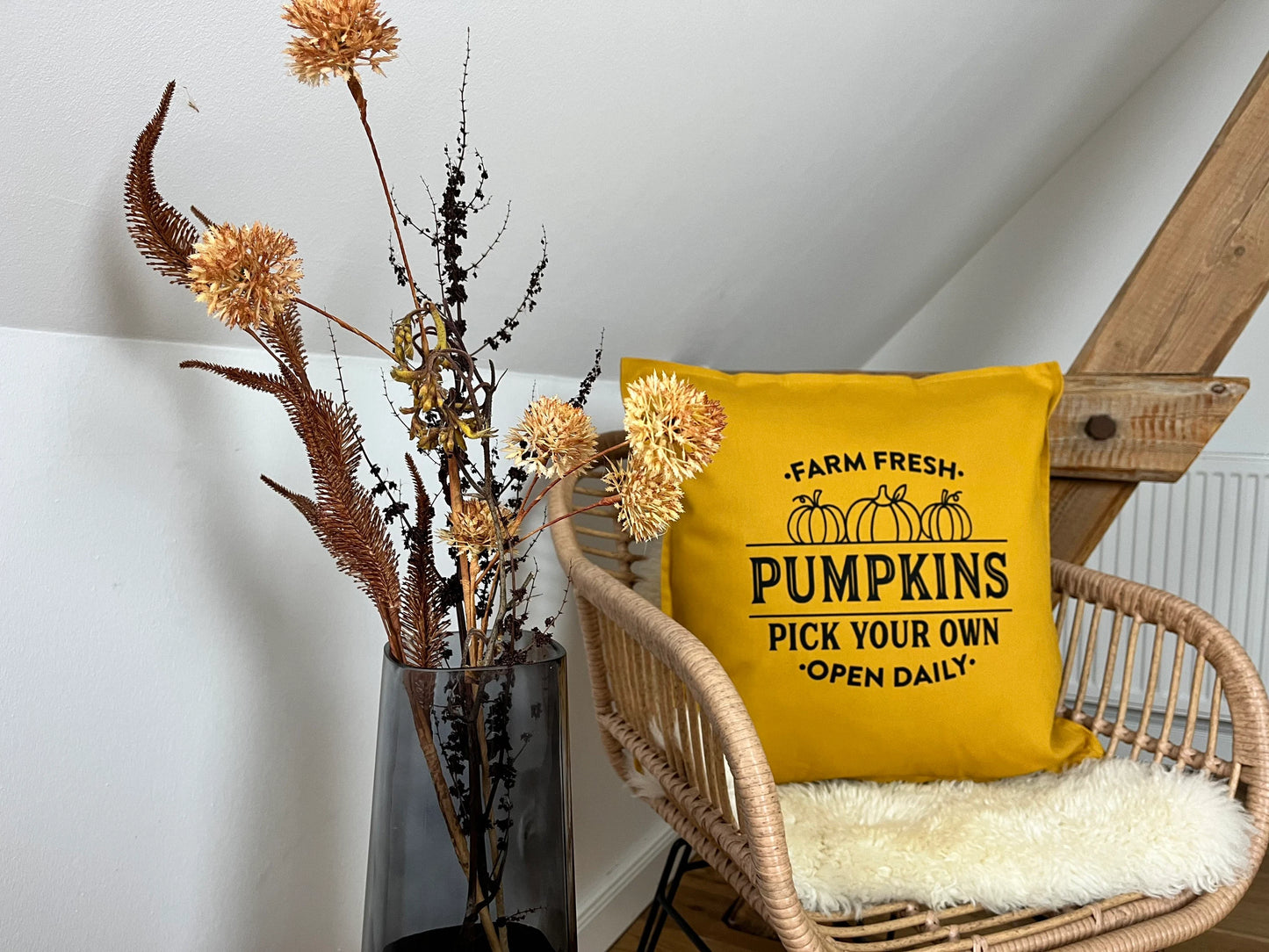 Deko Kissen Pumpkin senfgelb