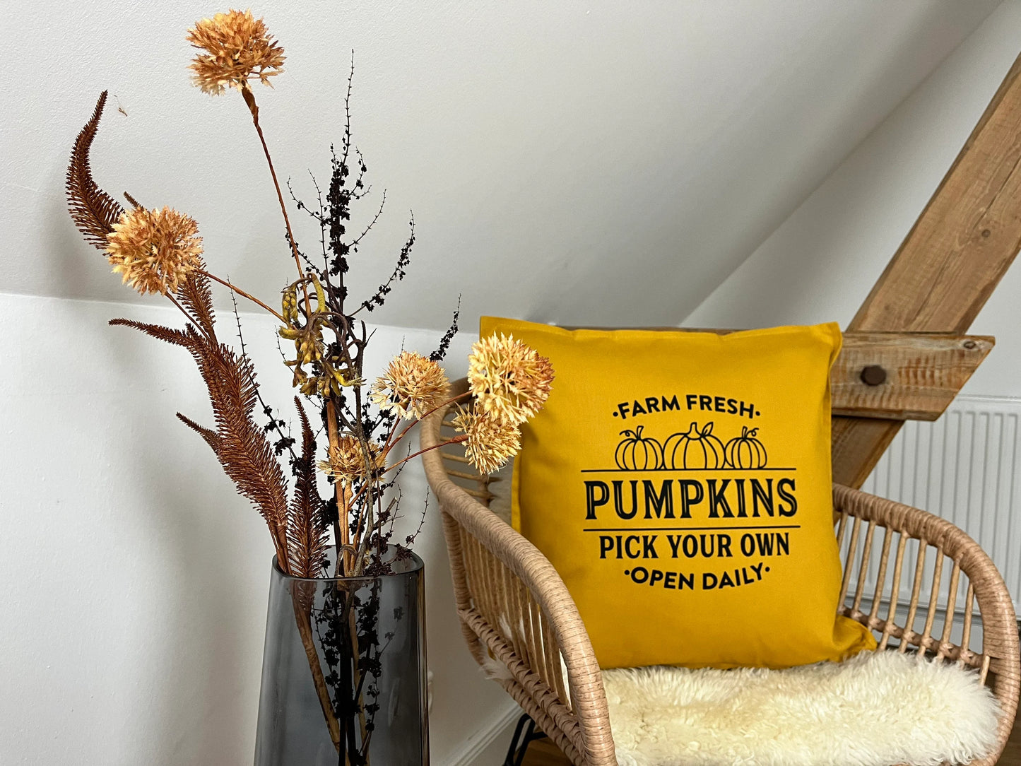 Deko Kissen Pumpkin senfgelb