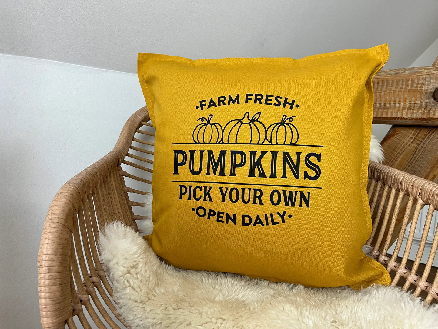 Deko Kissen Pumpkin senfgelb