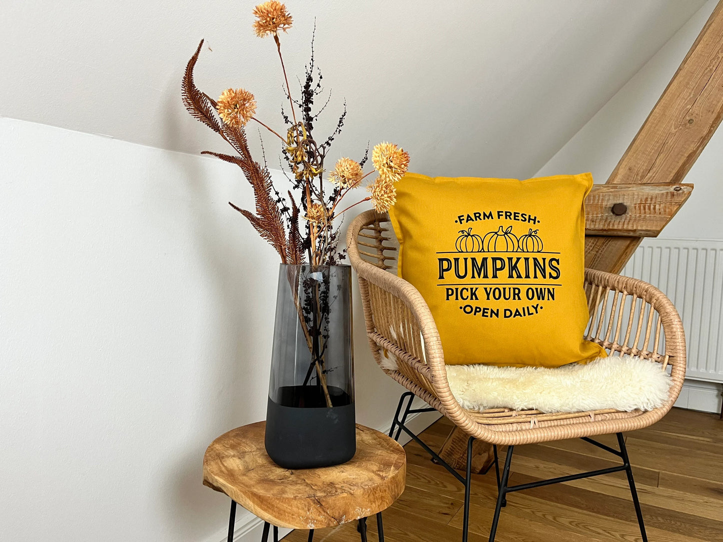 Deko Kissen Pumpkin senfgelb