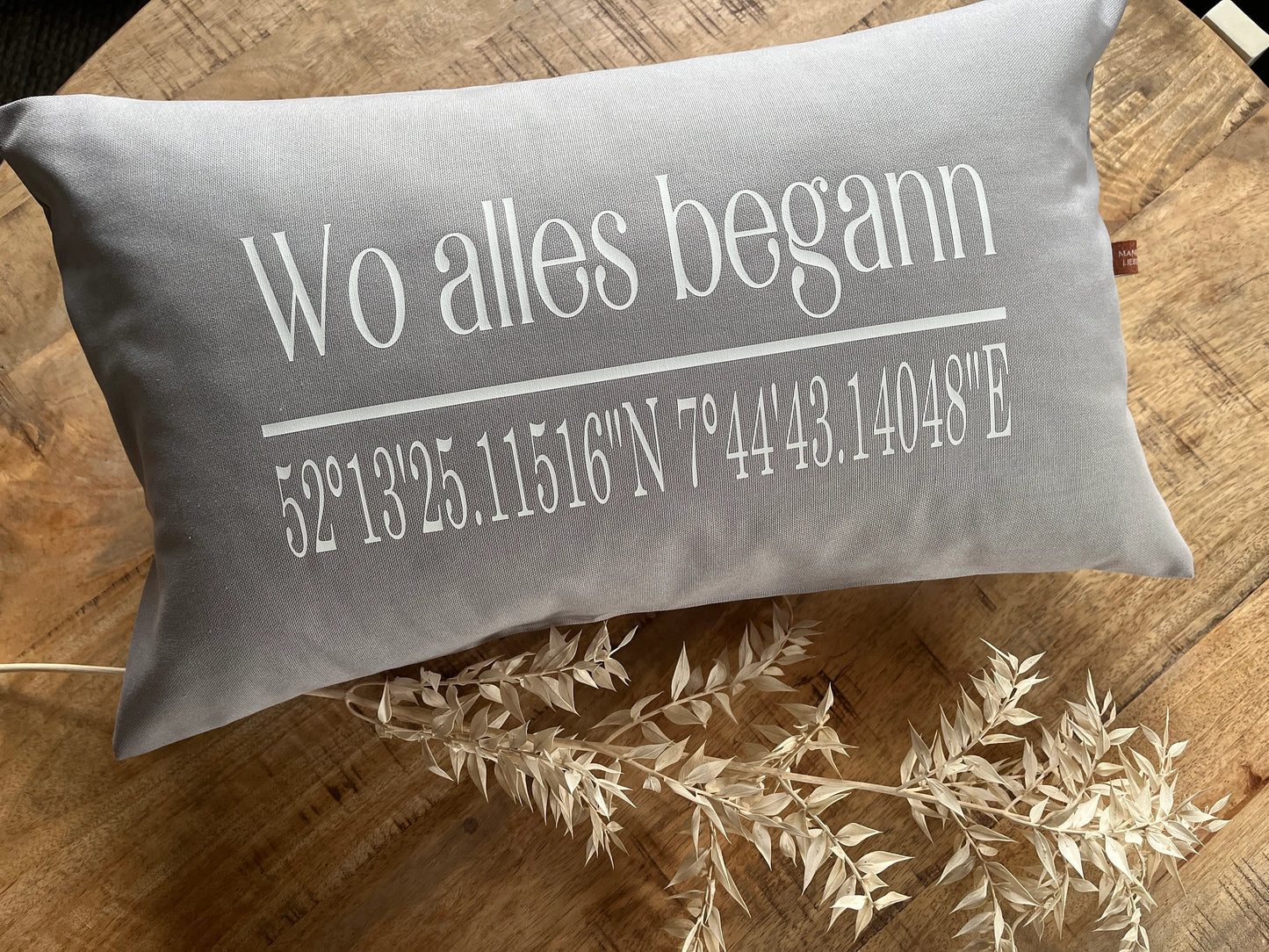 Kissen Wo alles begann Koordinaten