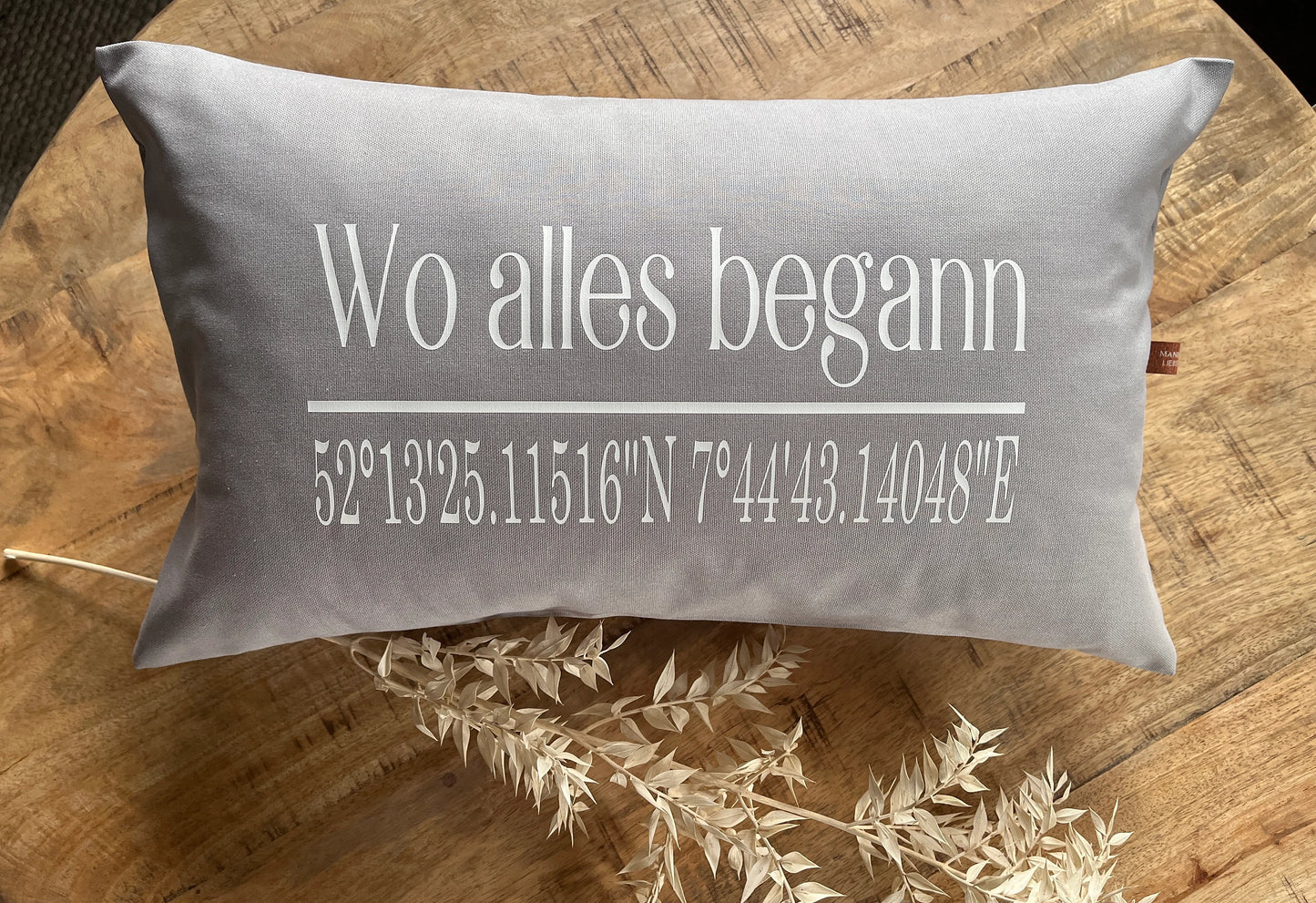Kissen Wo alles begann Koordinaten