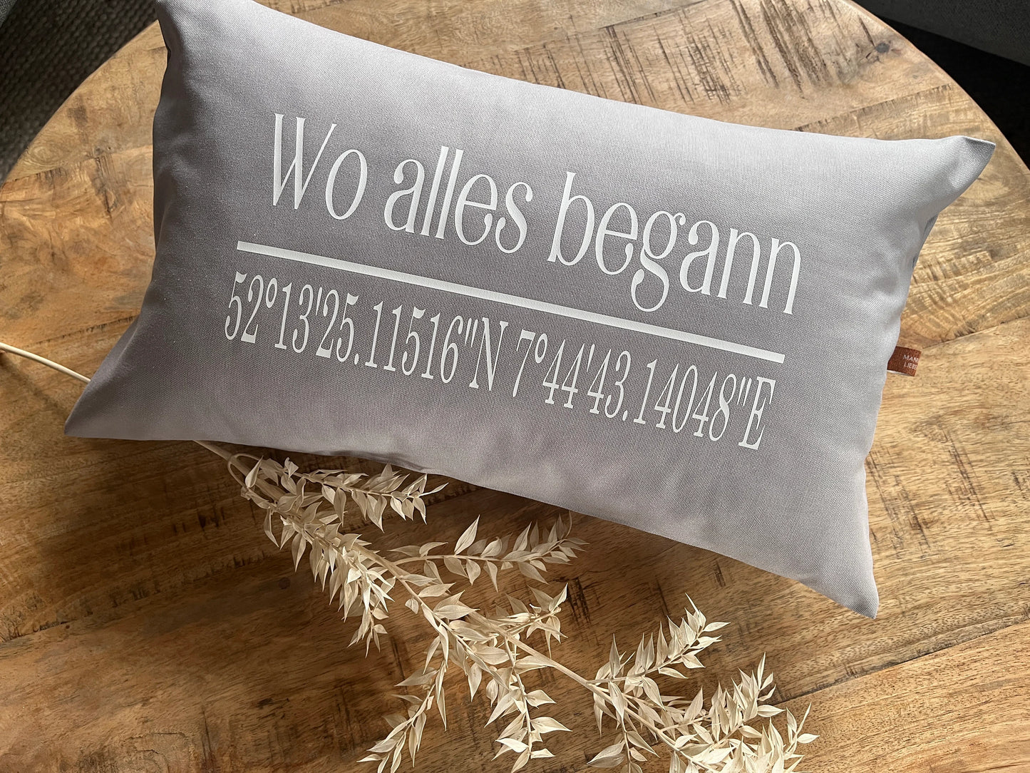 Kissen Wo alles begann Koordinaten