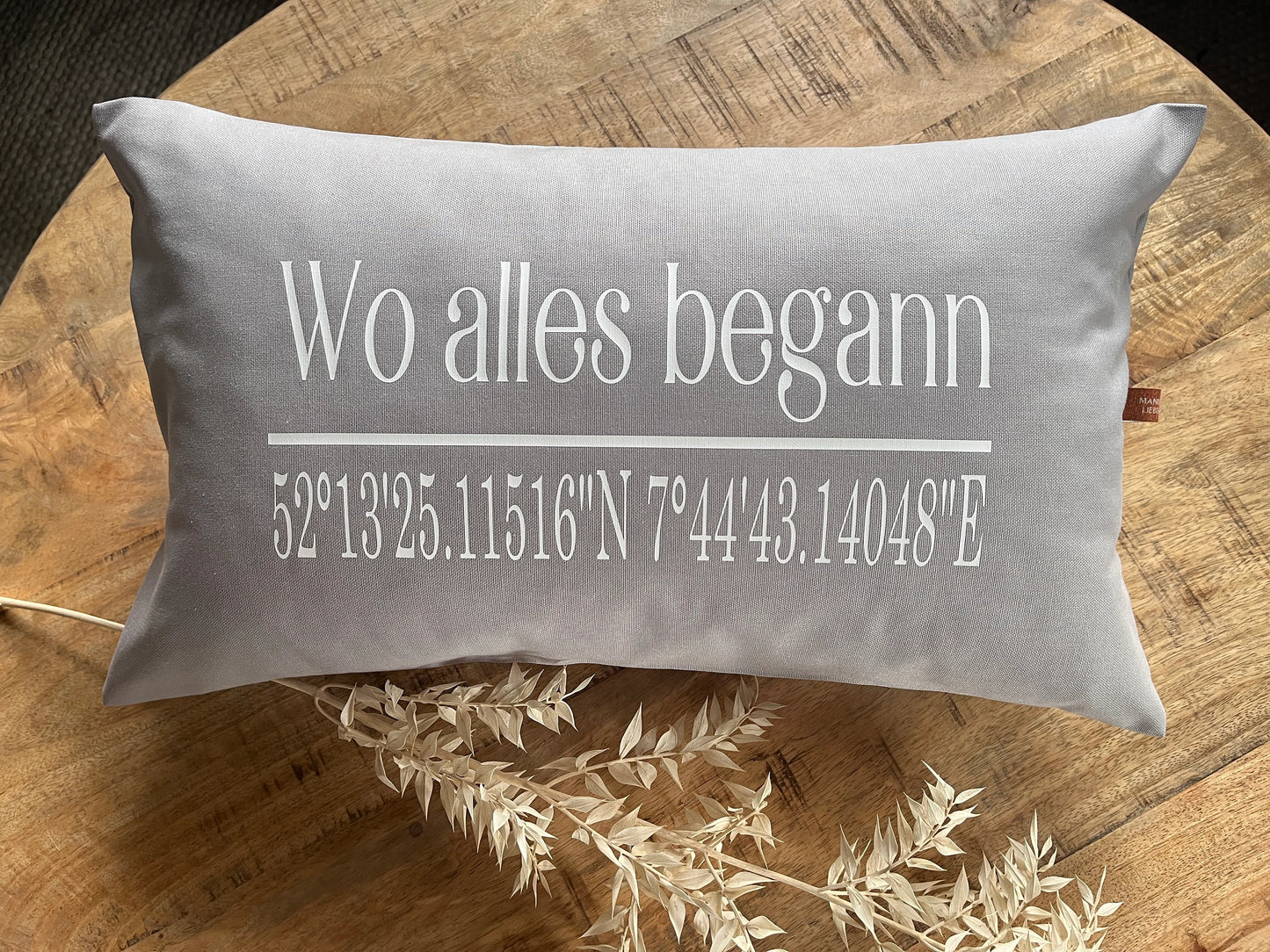 Kissen Wo alles begann Koordinaten