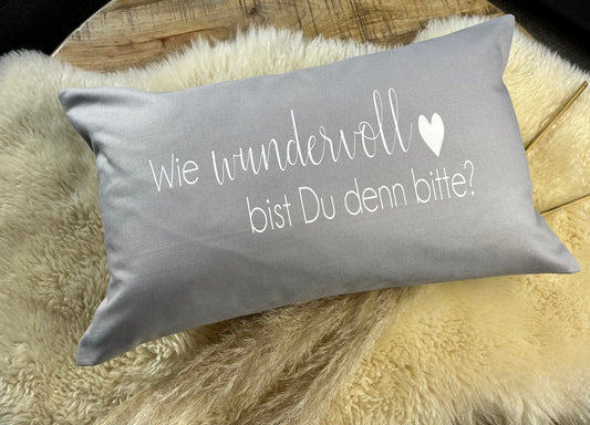 Kissen WUNDERVOLL grau