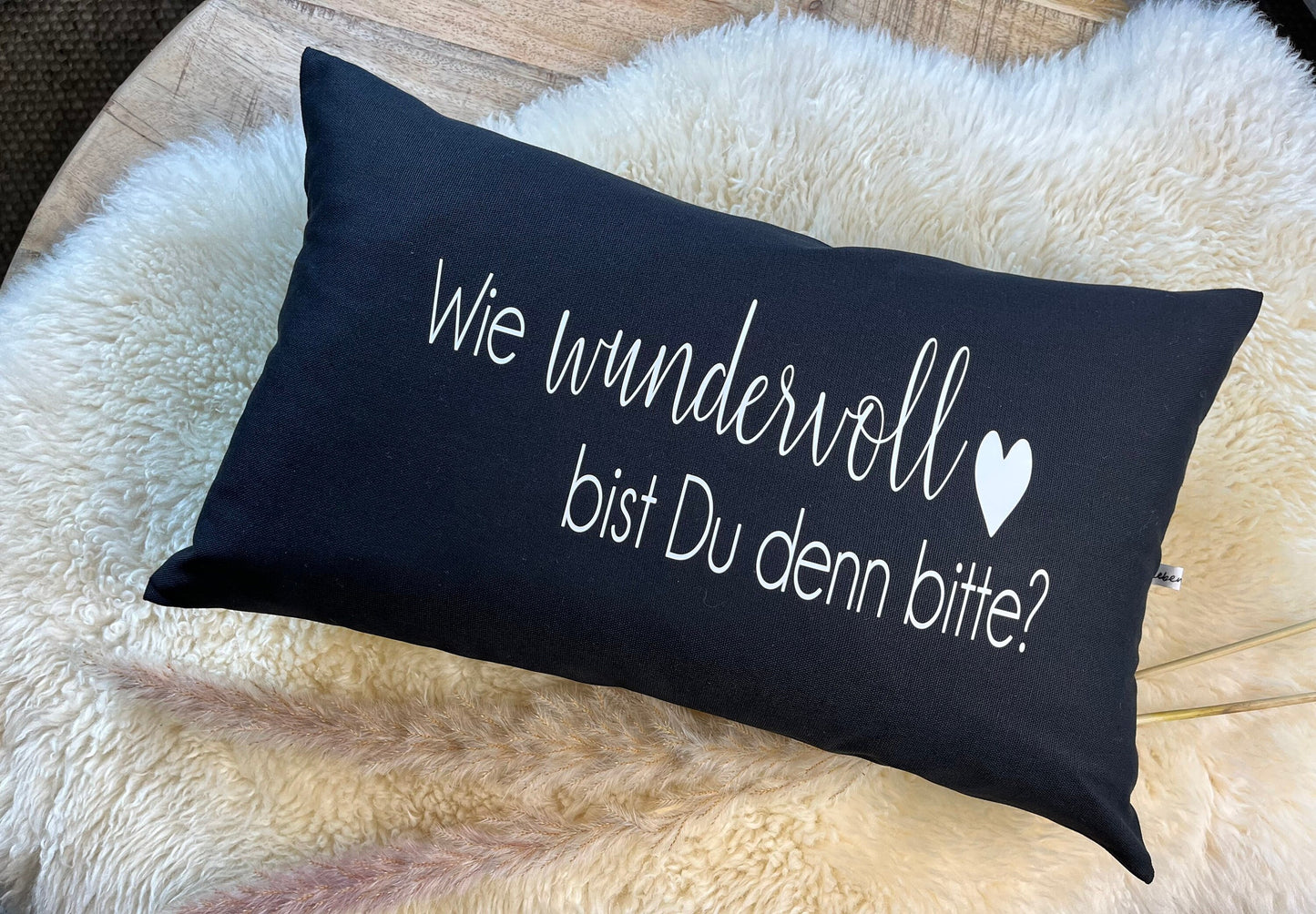 Kissen WUNDERVOLL schwarz