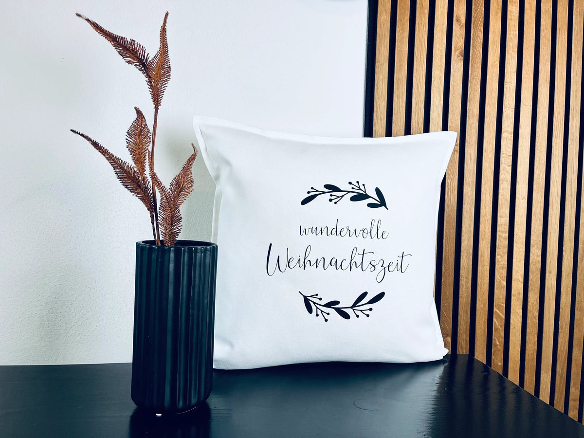 Kissen wundervolle Weihnachtszeit weiß