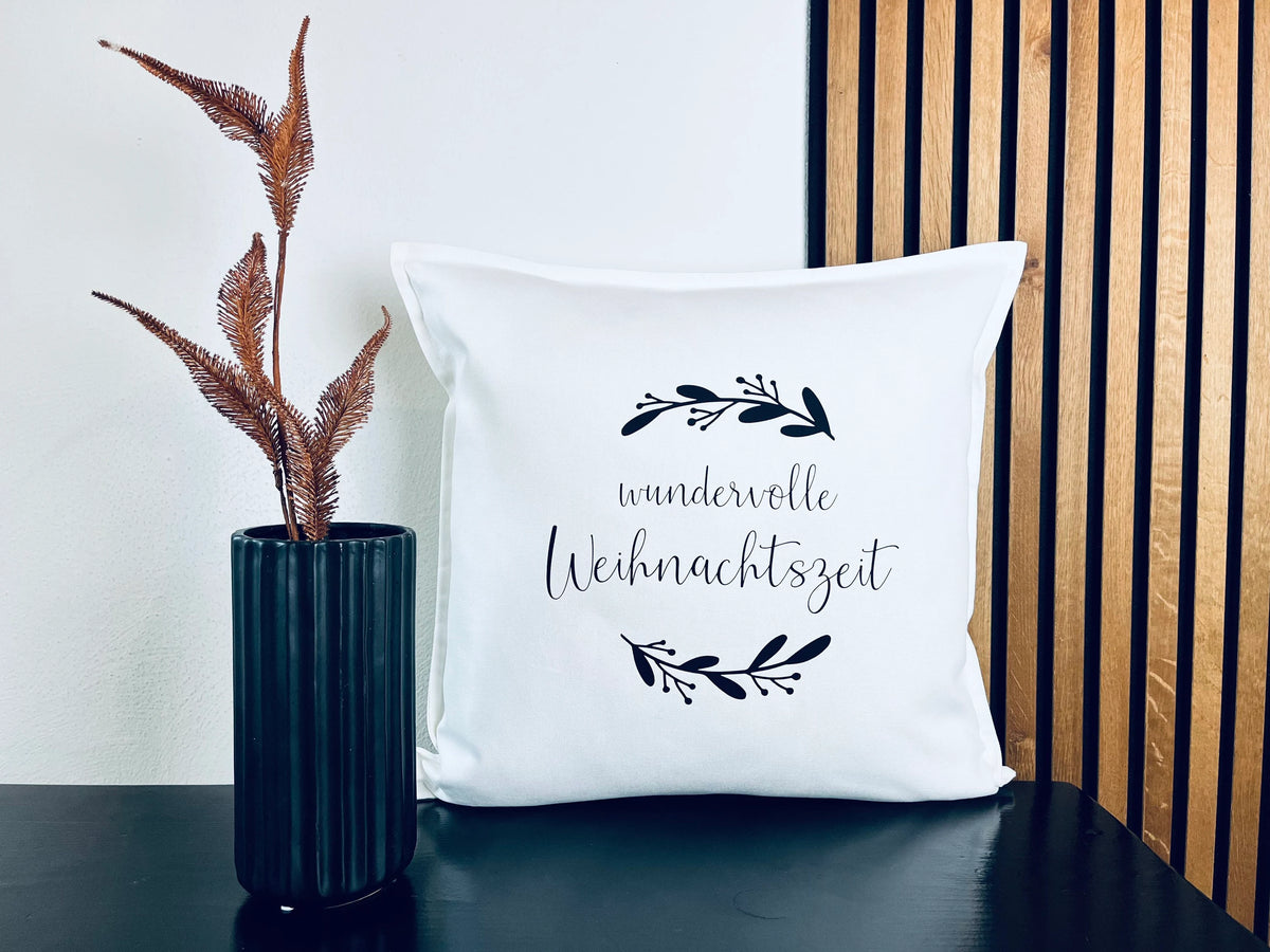 Kissen wundervolle Weihnachtszeit weiß