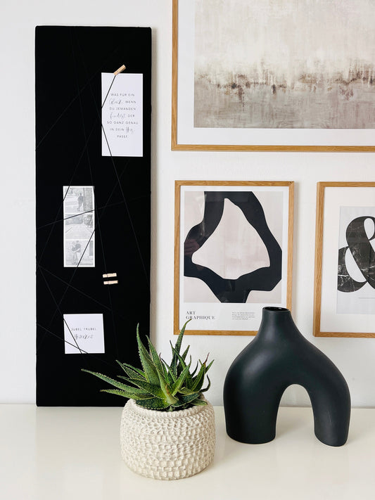 Memoboard New black Klemmwand