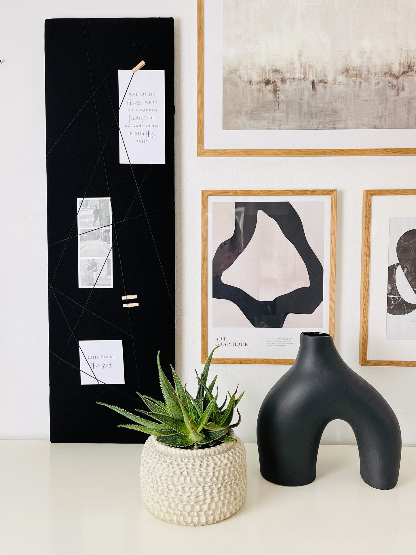 Memoboard New black Klemmwand