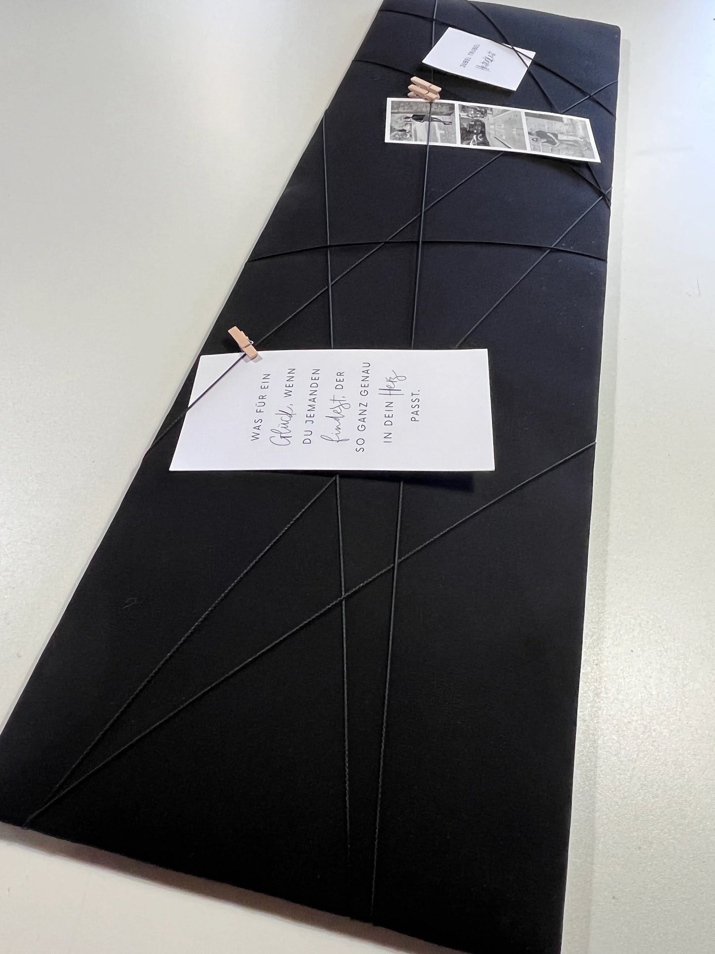 Memoboard New black Klemmwand