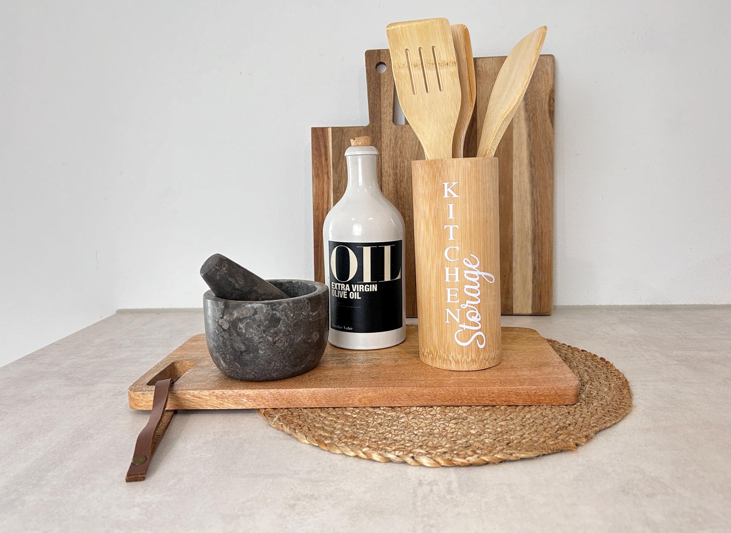Kochbesteck-Set aus Holz