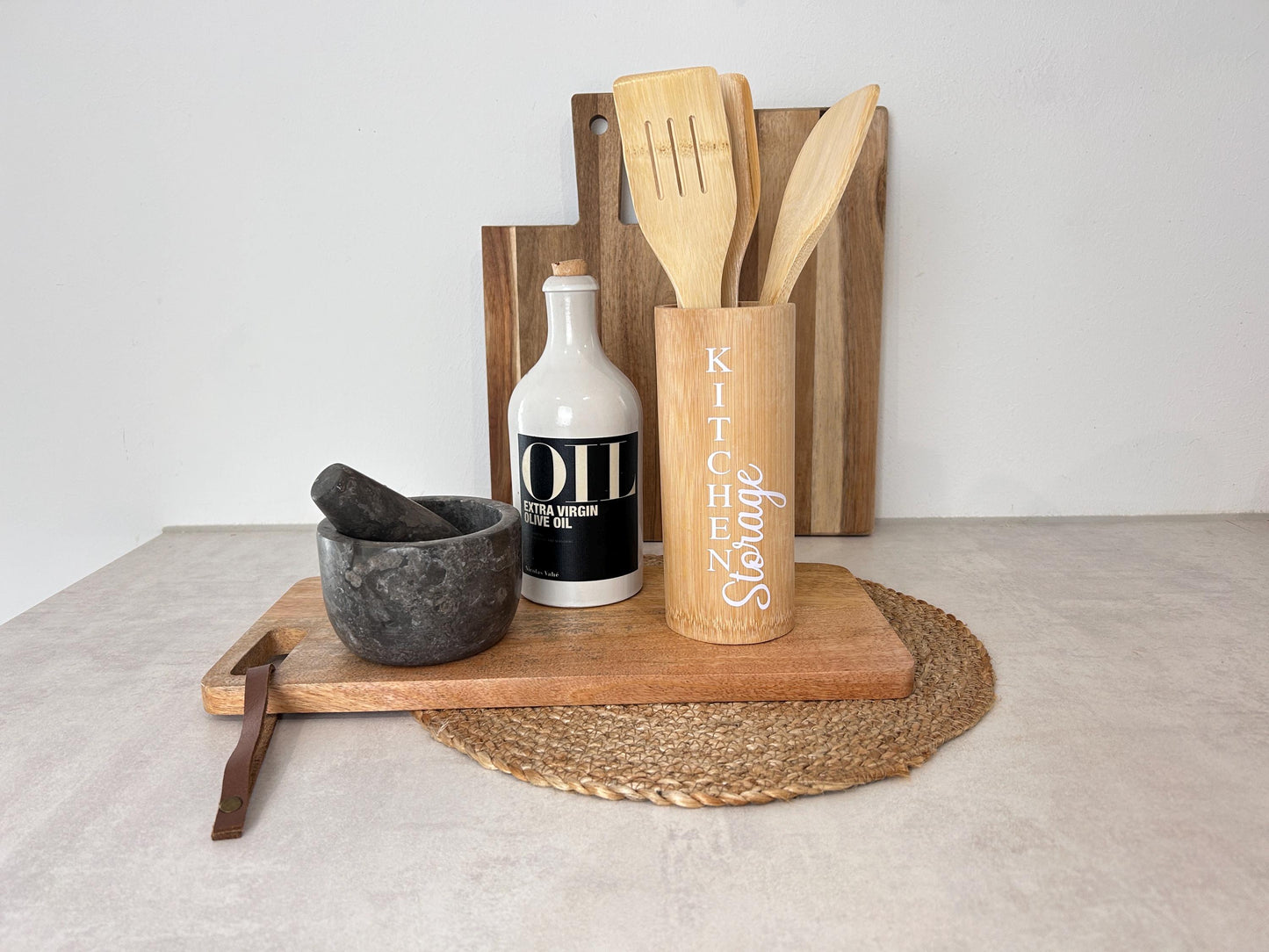 Kochbesteck-Set aus Holz