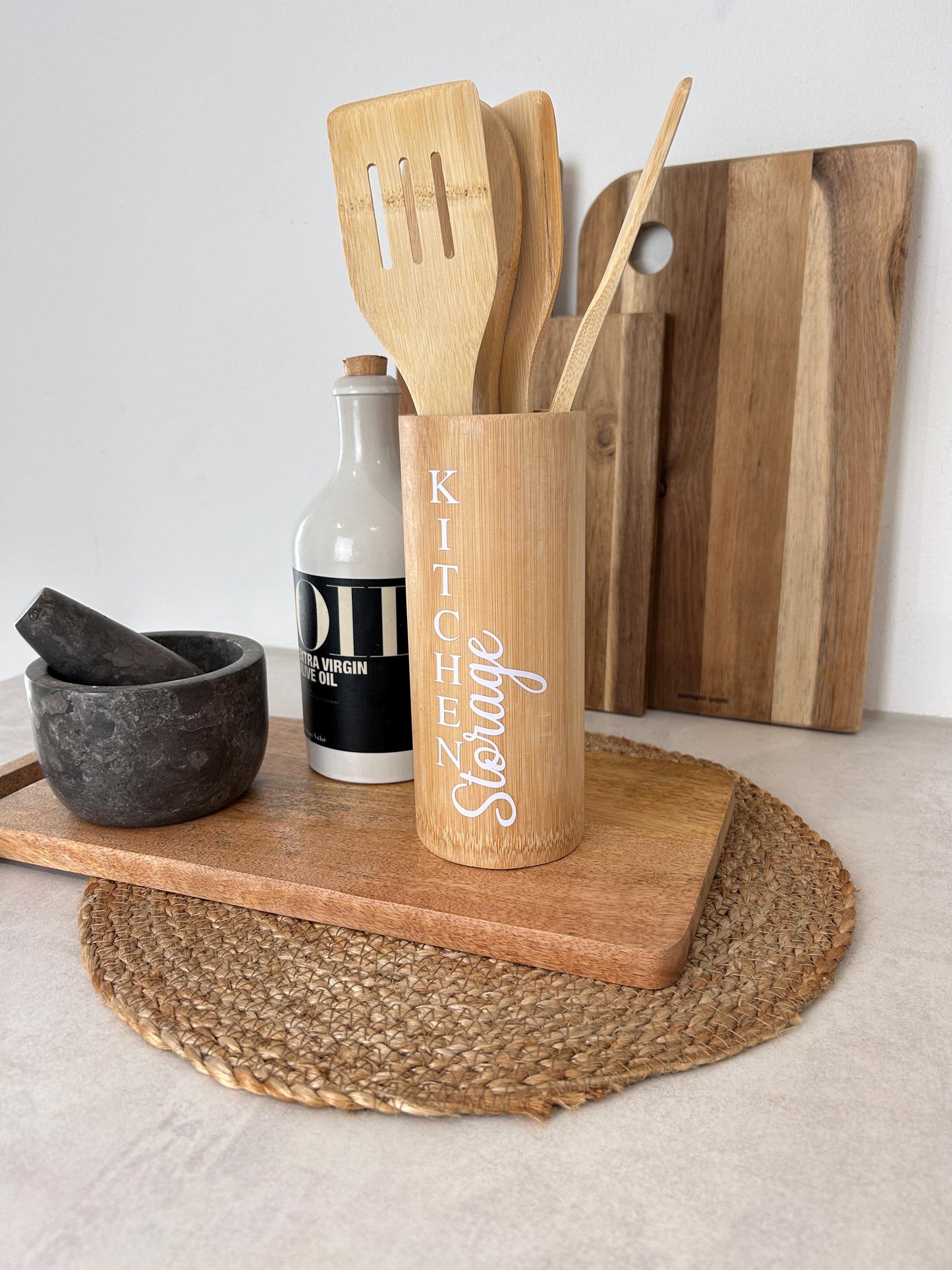 Kochbesteck-Set aus Holz