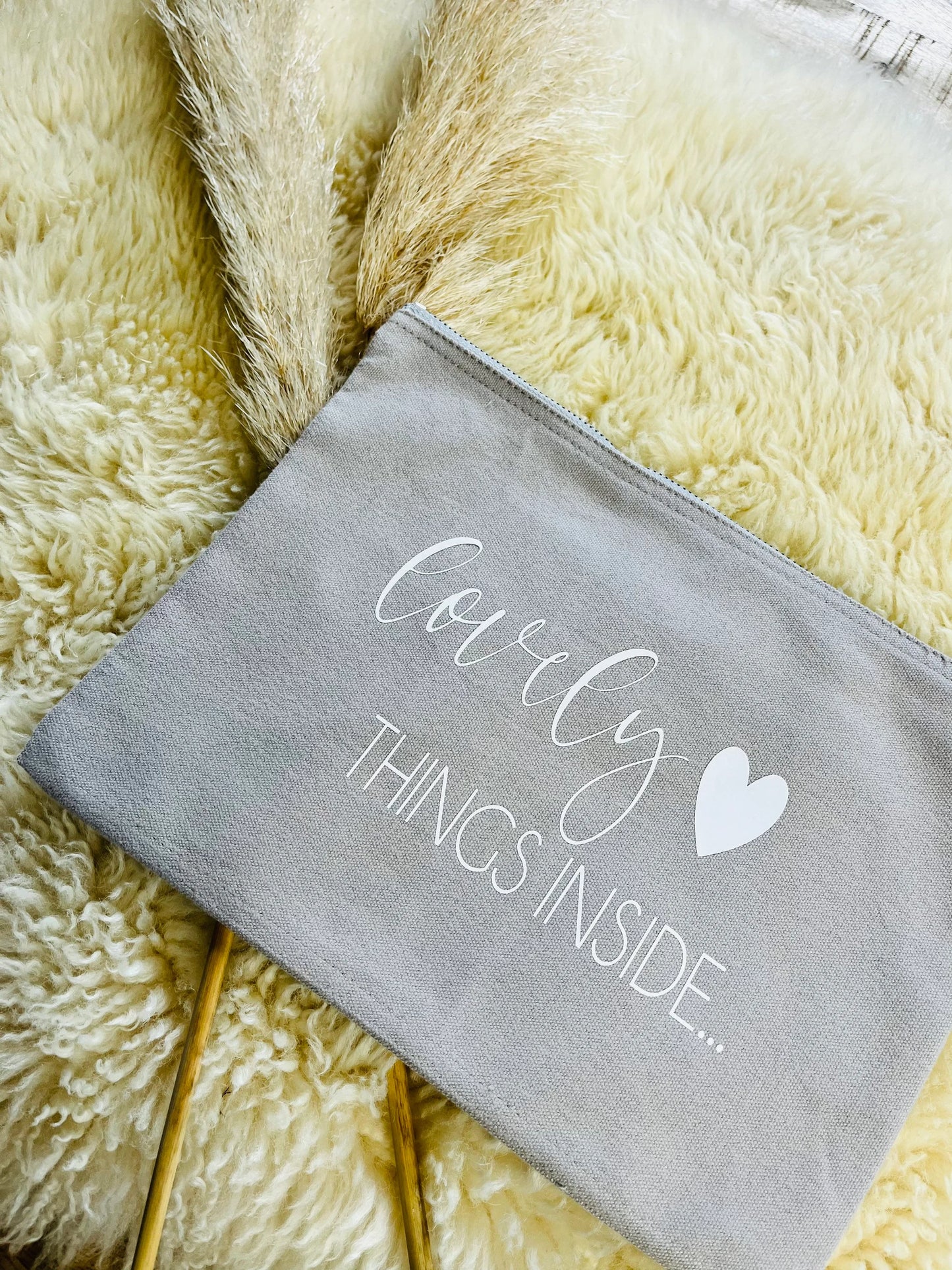 Kosmetiktasche lovely grau