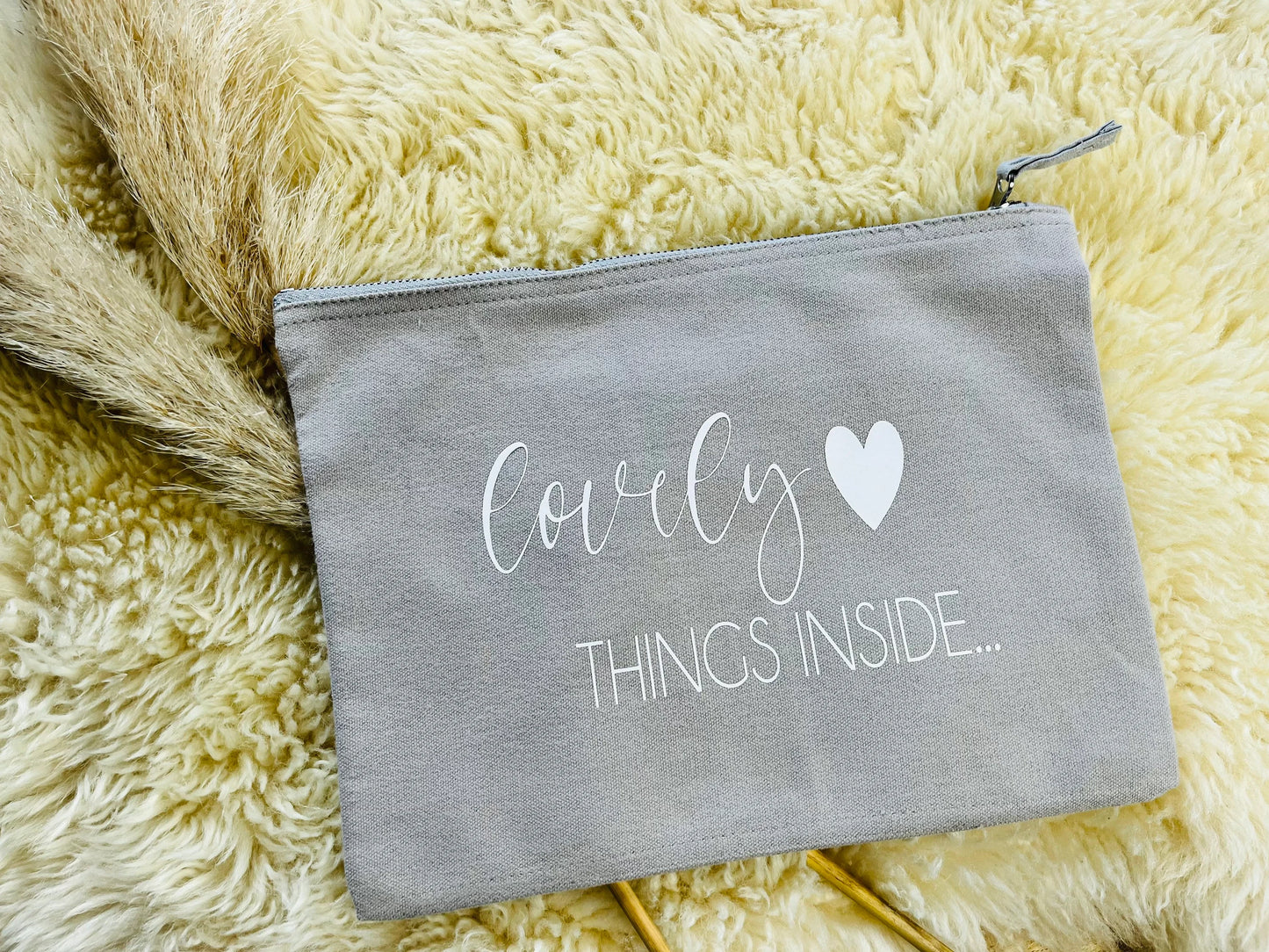 Kosmetiktasche lovely grau