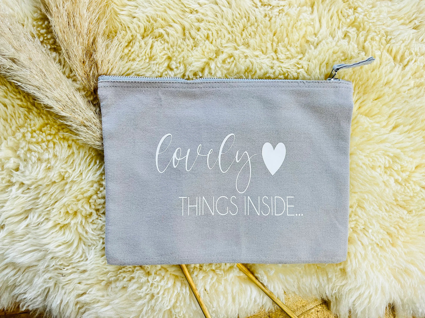 Kosmetiktasche lovely grau