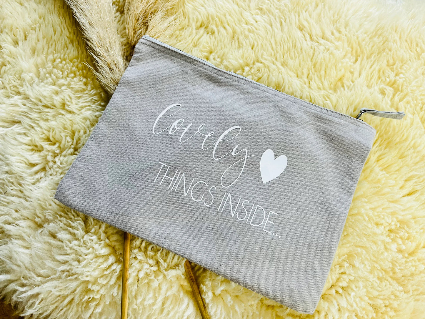 Kosmetiktasche lovely grau