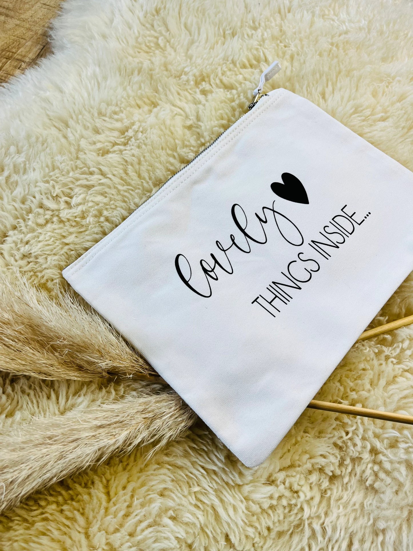 Kosmetiktasche lovely ecru