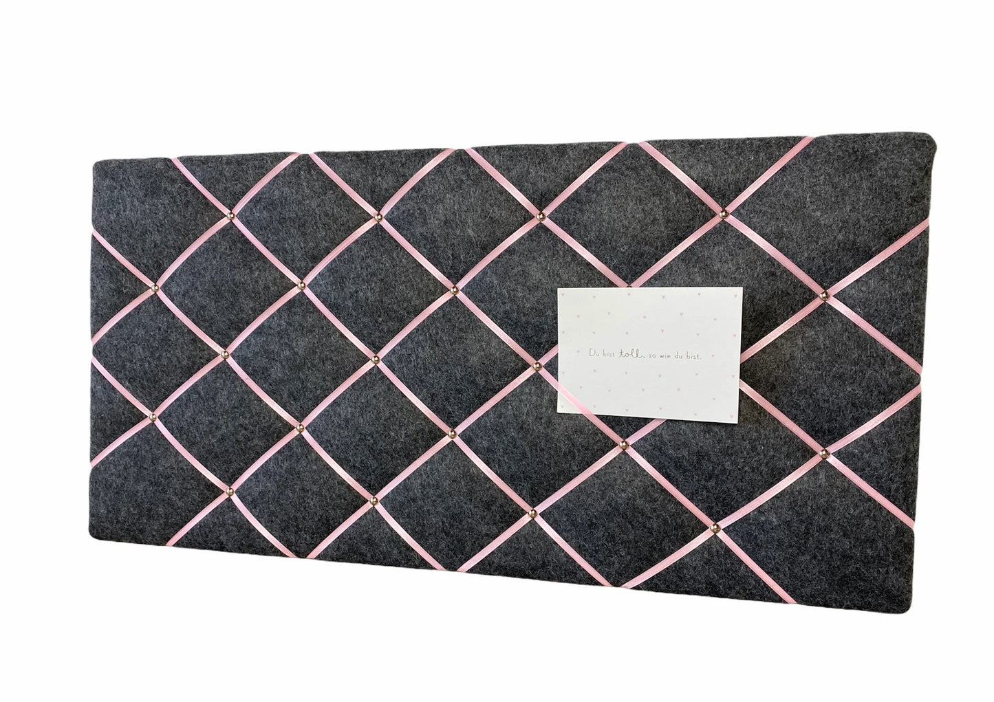 Memoboard Filz grau rosa