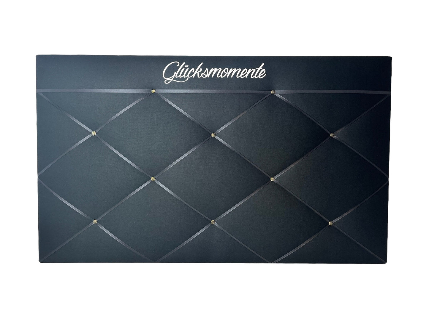 Memoboard Glücksmomente personalisiert schwarz