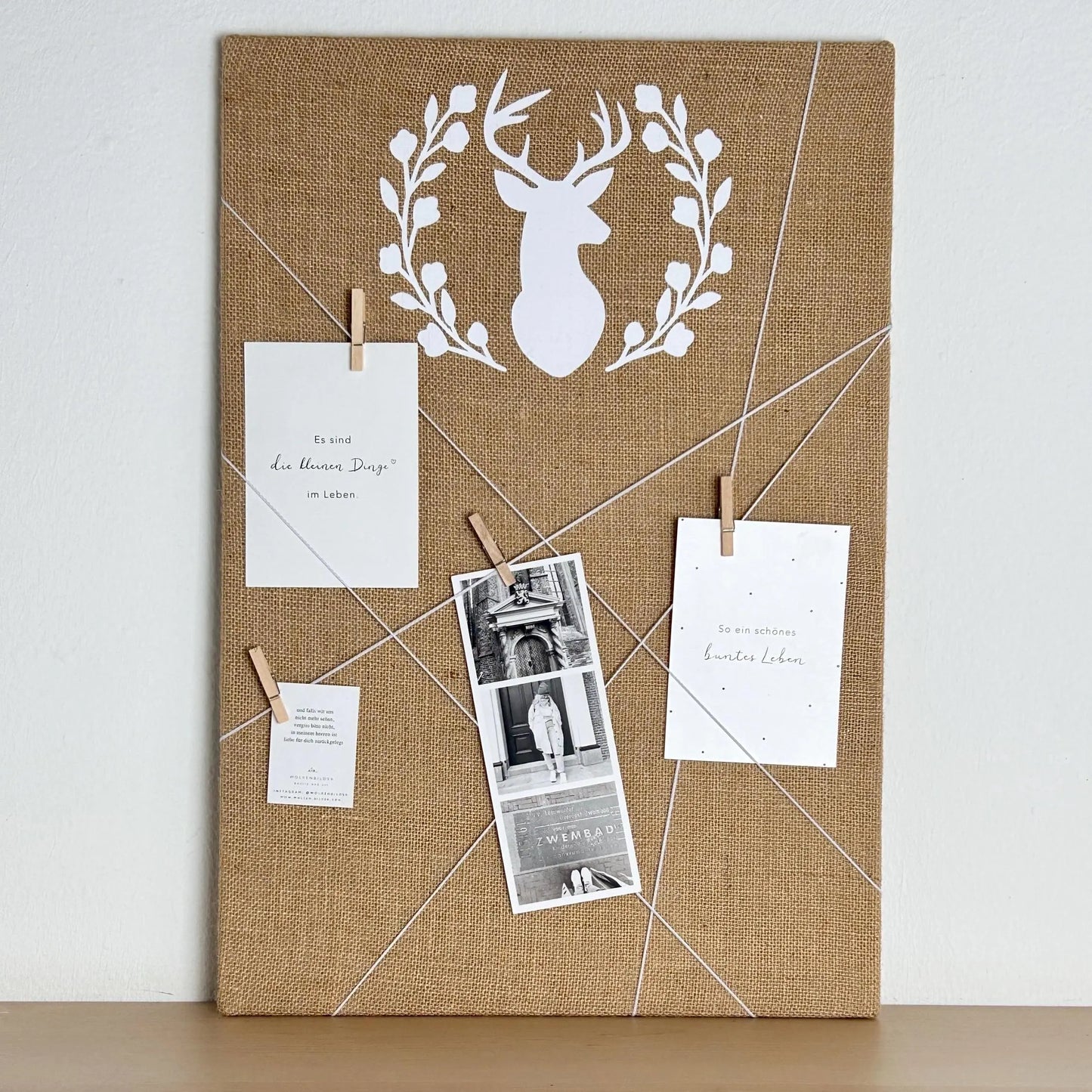 Memoboard Hirsch Jute