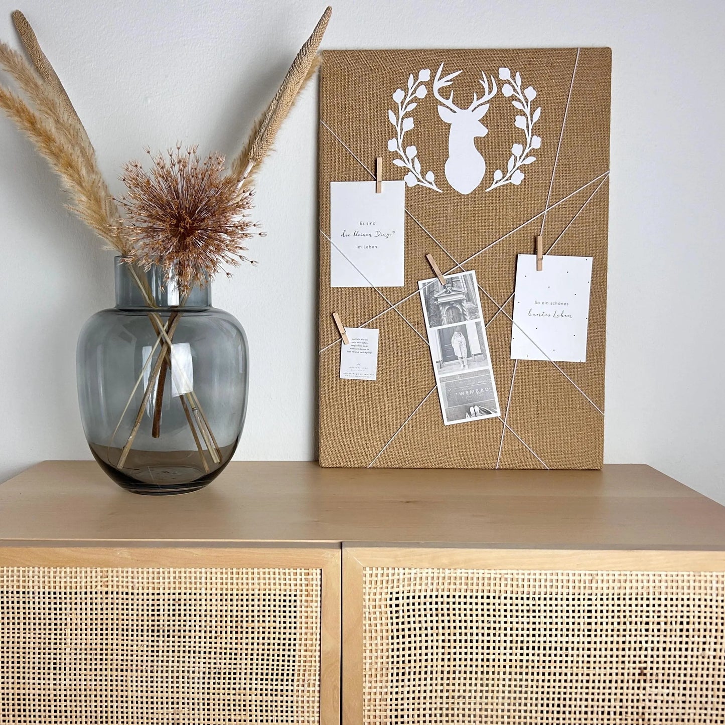Memoboard Hirsch Jute