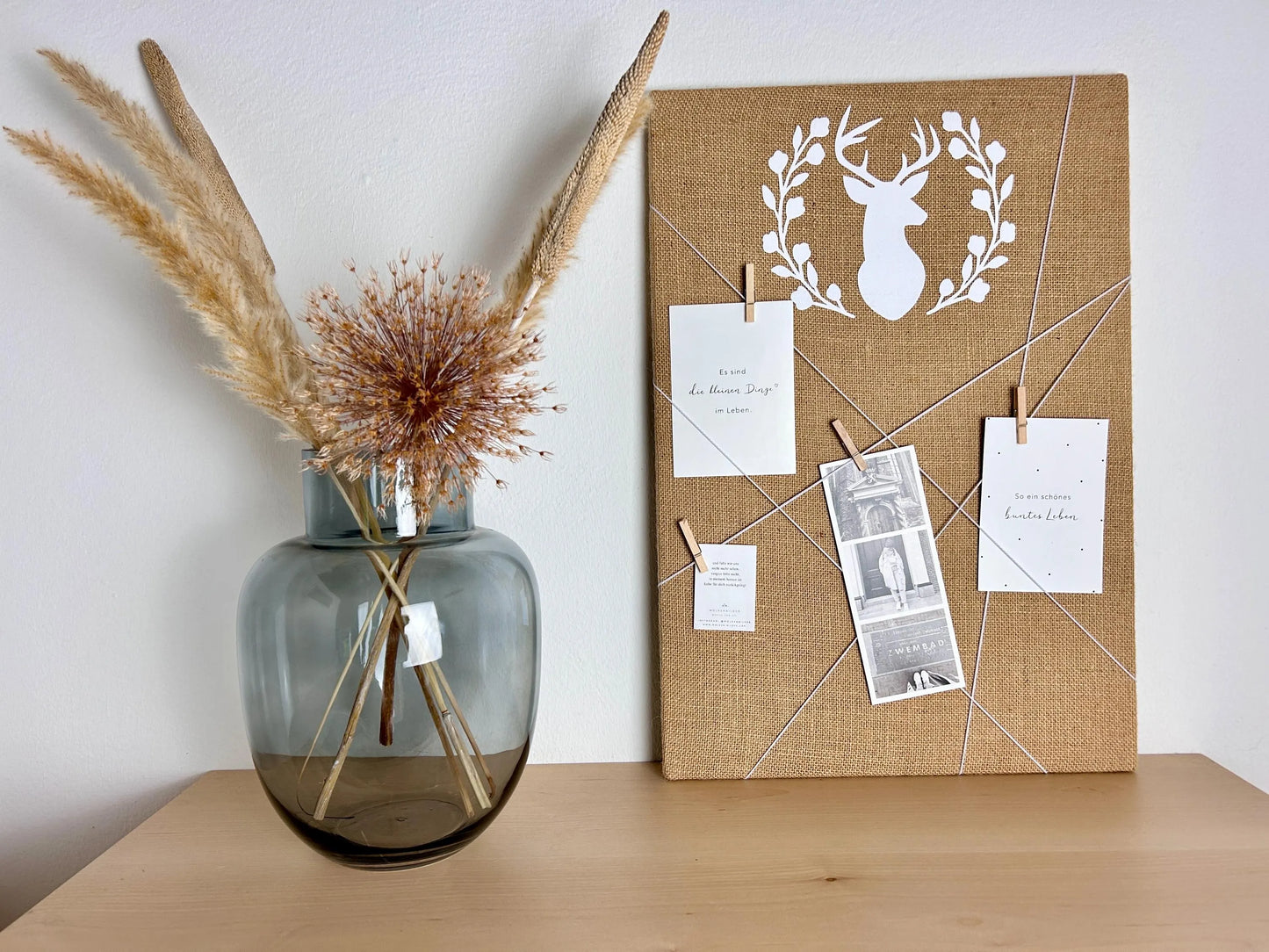 Memoboard Hirsch Jute