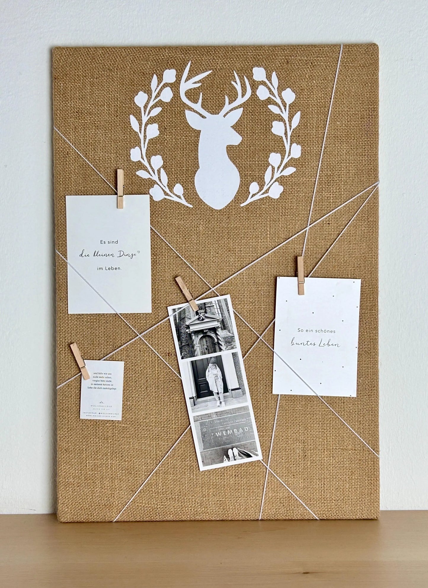 Memoboard Hirsch Jute