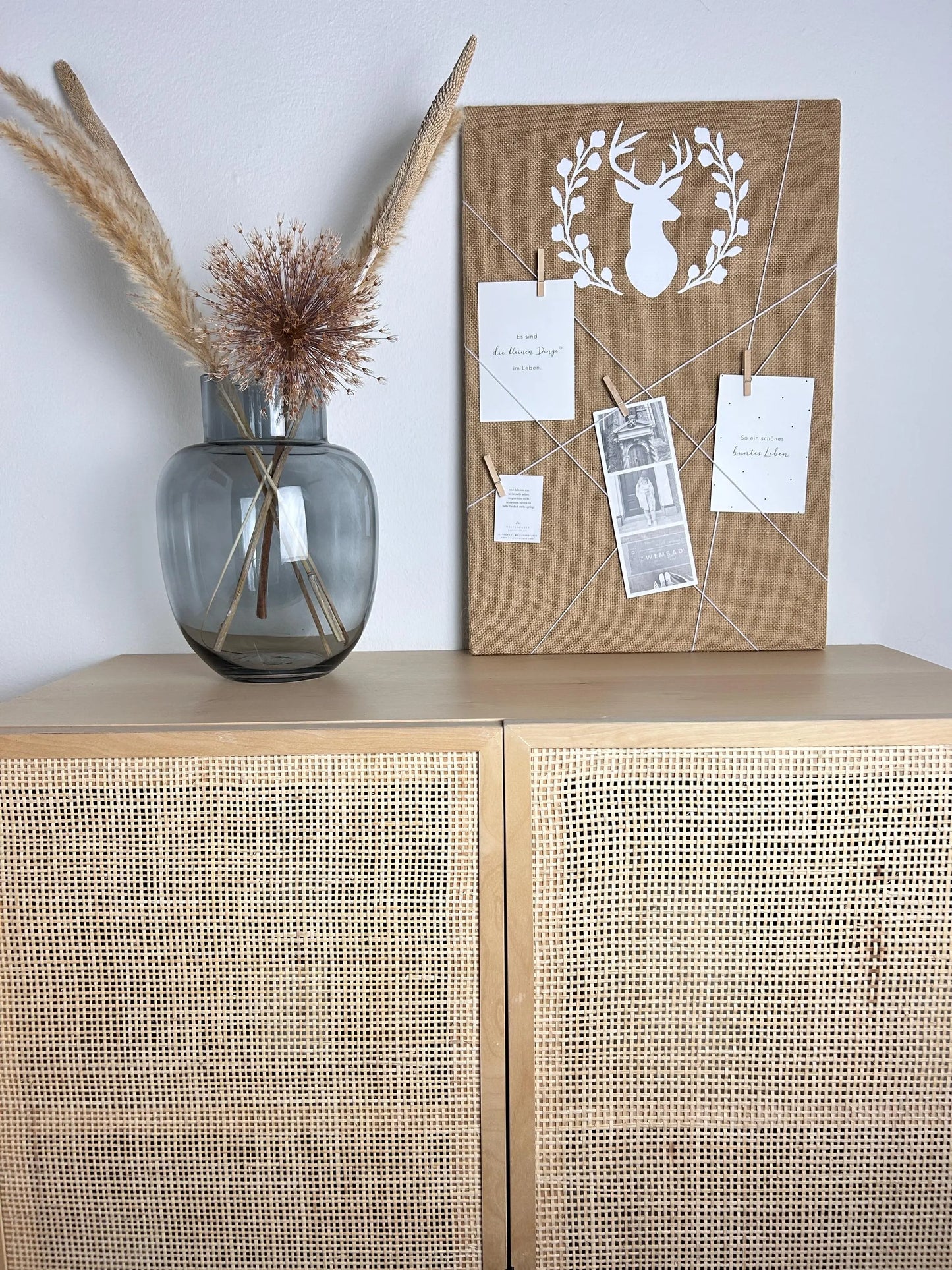 Memoboard Hirsch Jute