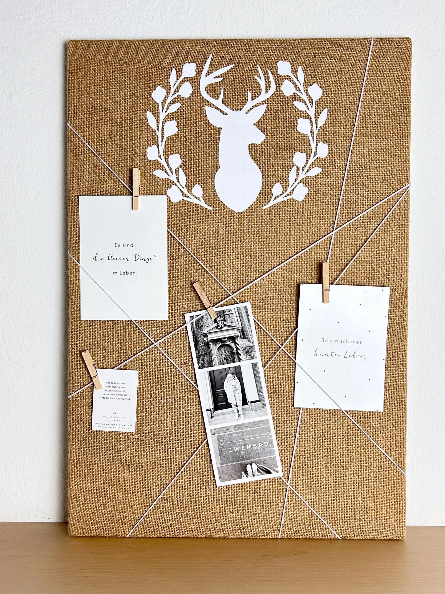 Memoboard Hirsch Jute