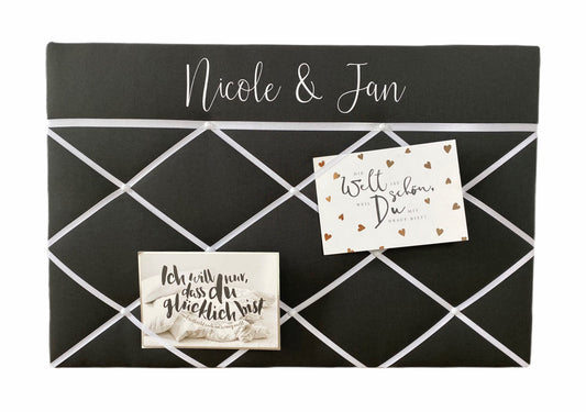 Memoboard Hochzeit personalisiert