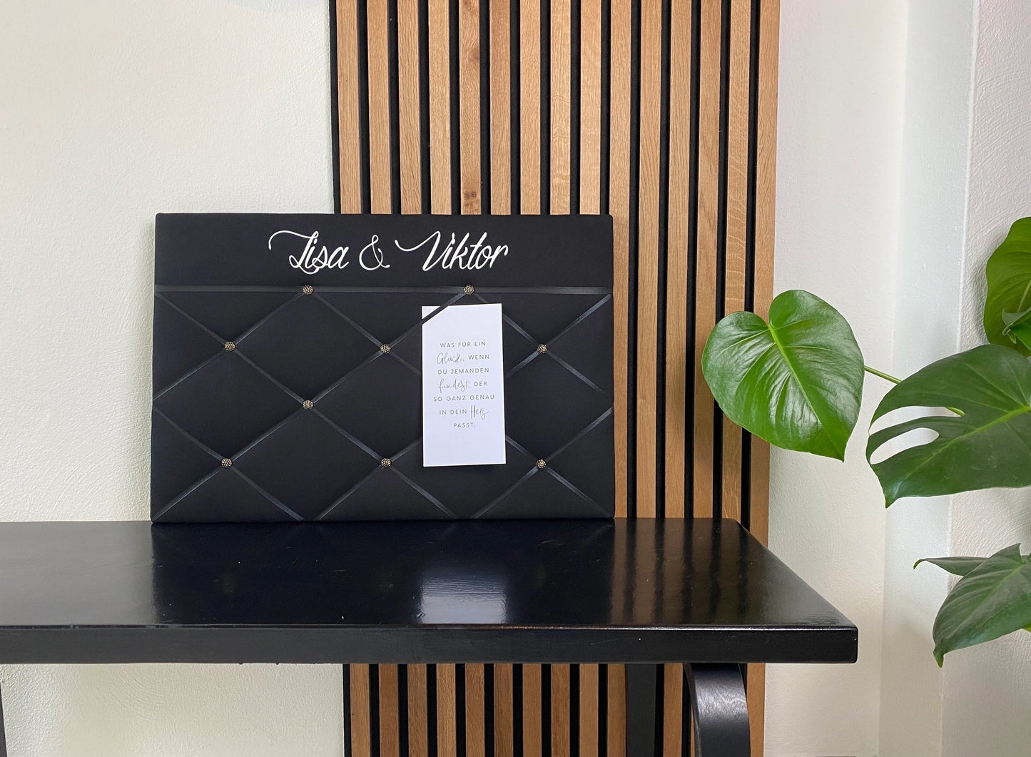 Memoboard Hochzeit Familie personalisiert schwarz