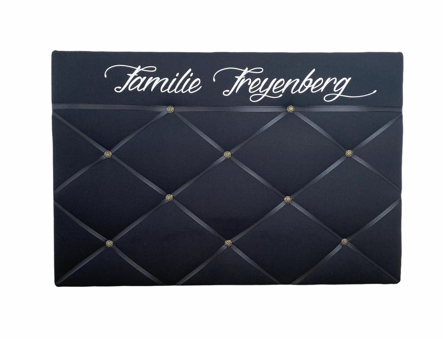Memoboard Hochzeit Familie personalisiert schwarz