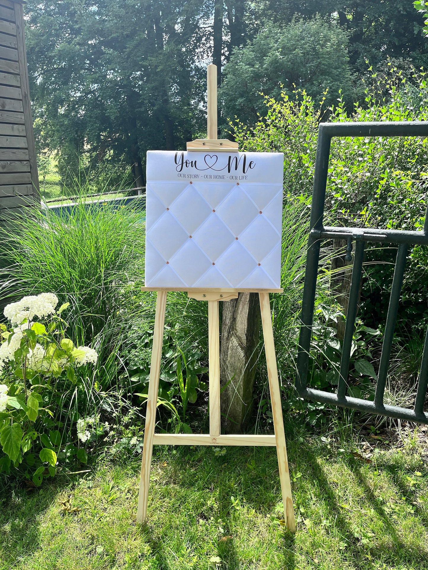Memoboard Hochzeit you&me white