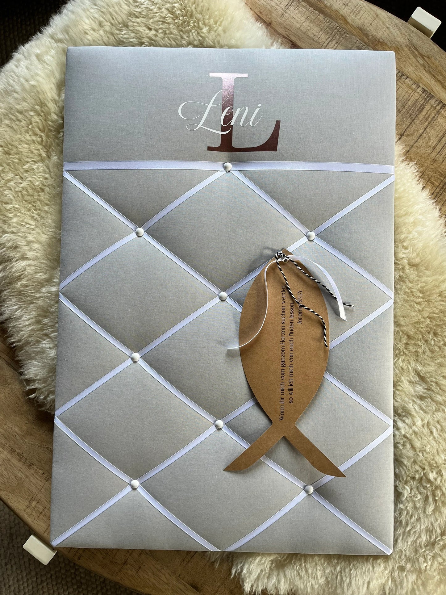 Memoboard personalisiert Konfirmation Kommunion Taufe Geburt
