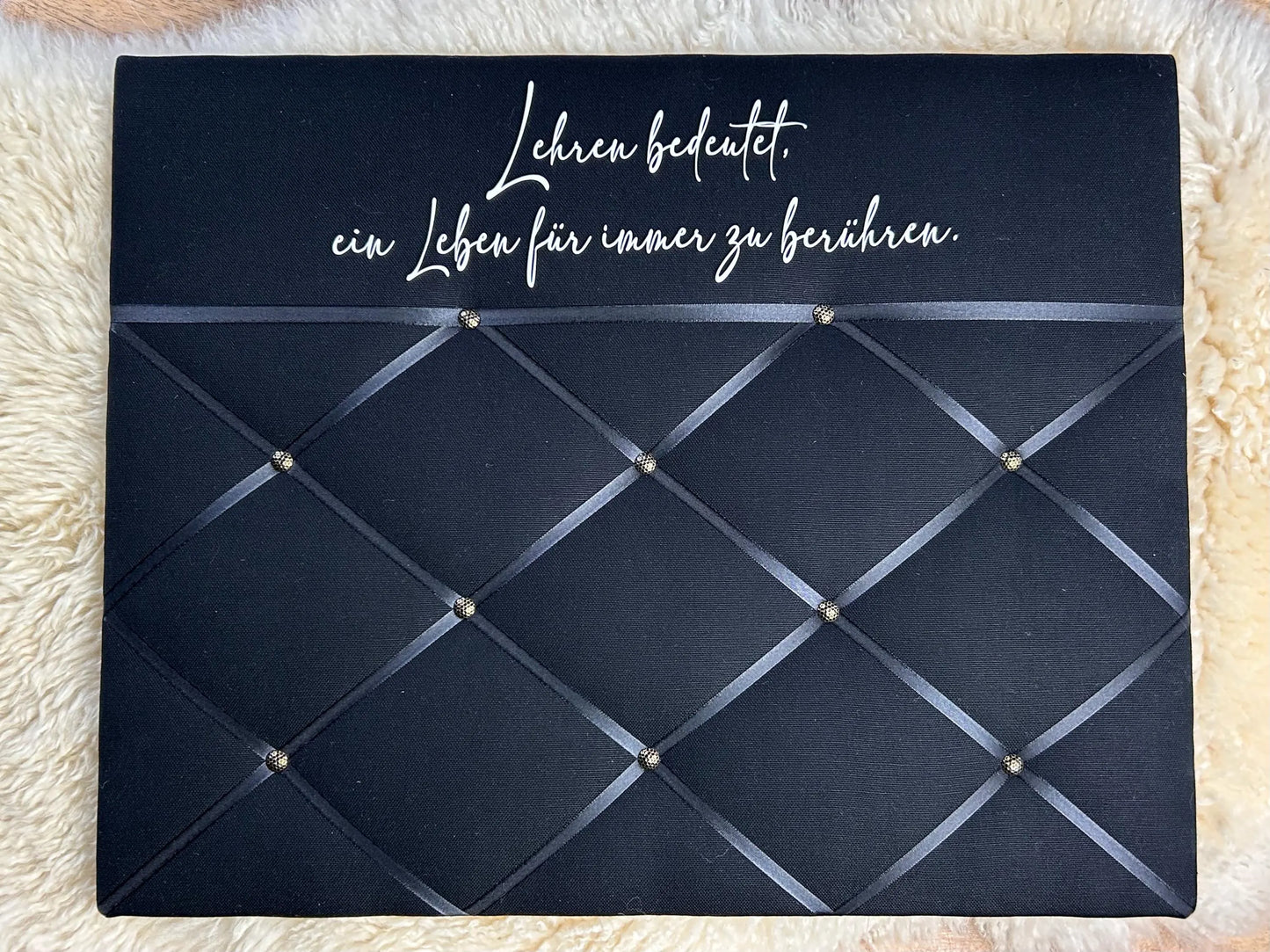 Memoboard für Lehrer schwarz personalisiert