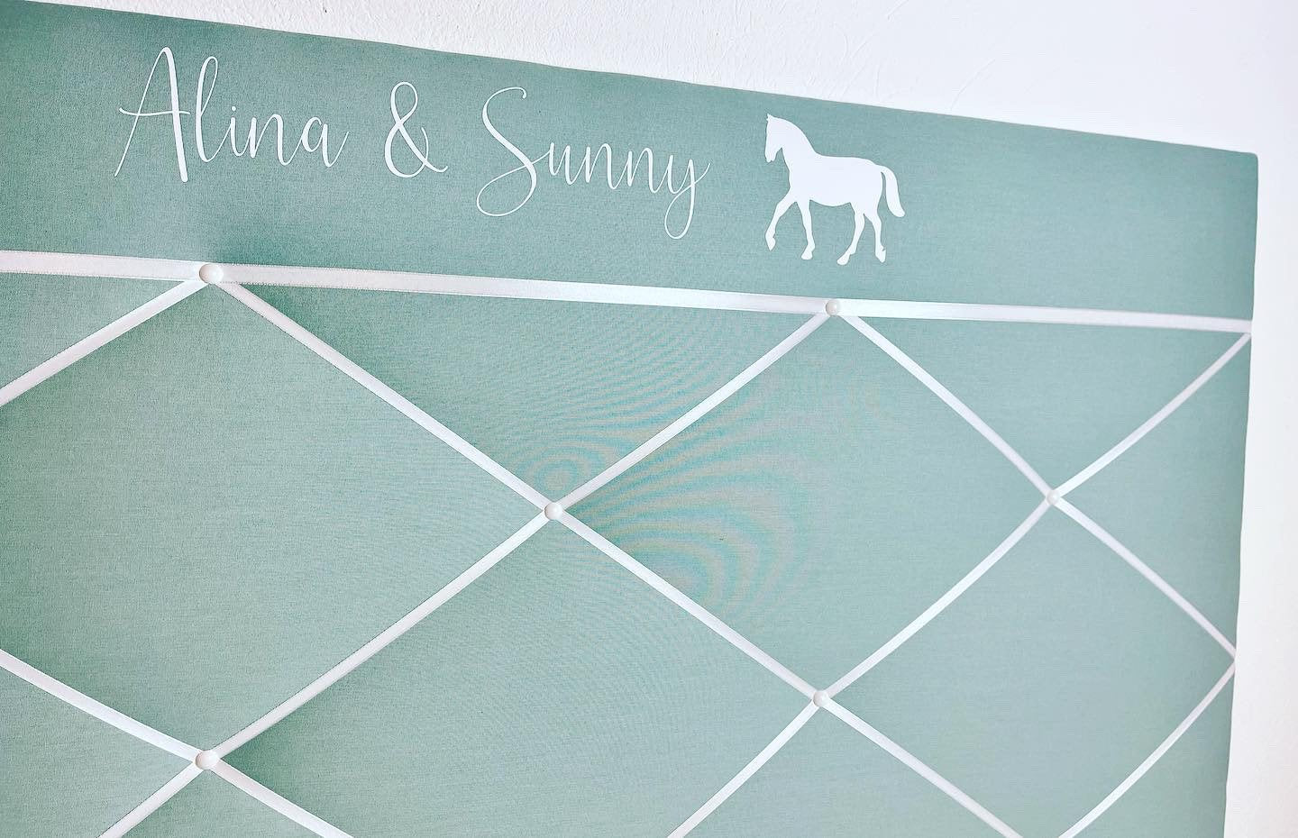 Memoboard Pferdeliebe aqua
