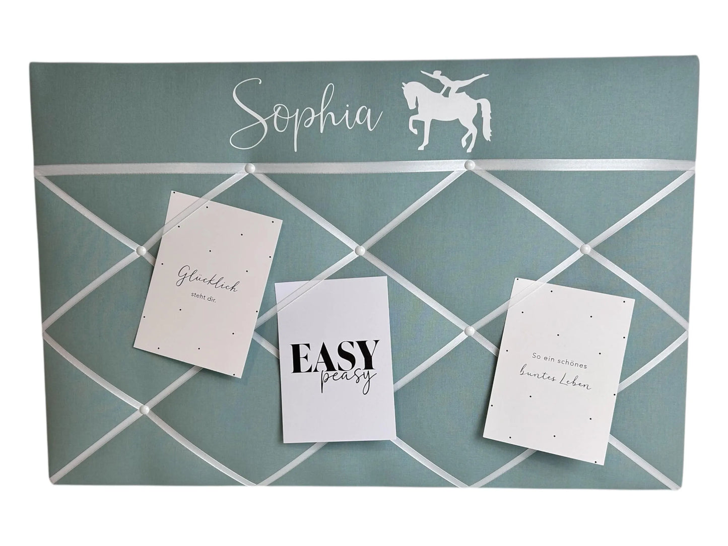 Memoboard Pferdeliebe aqua
