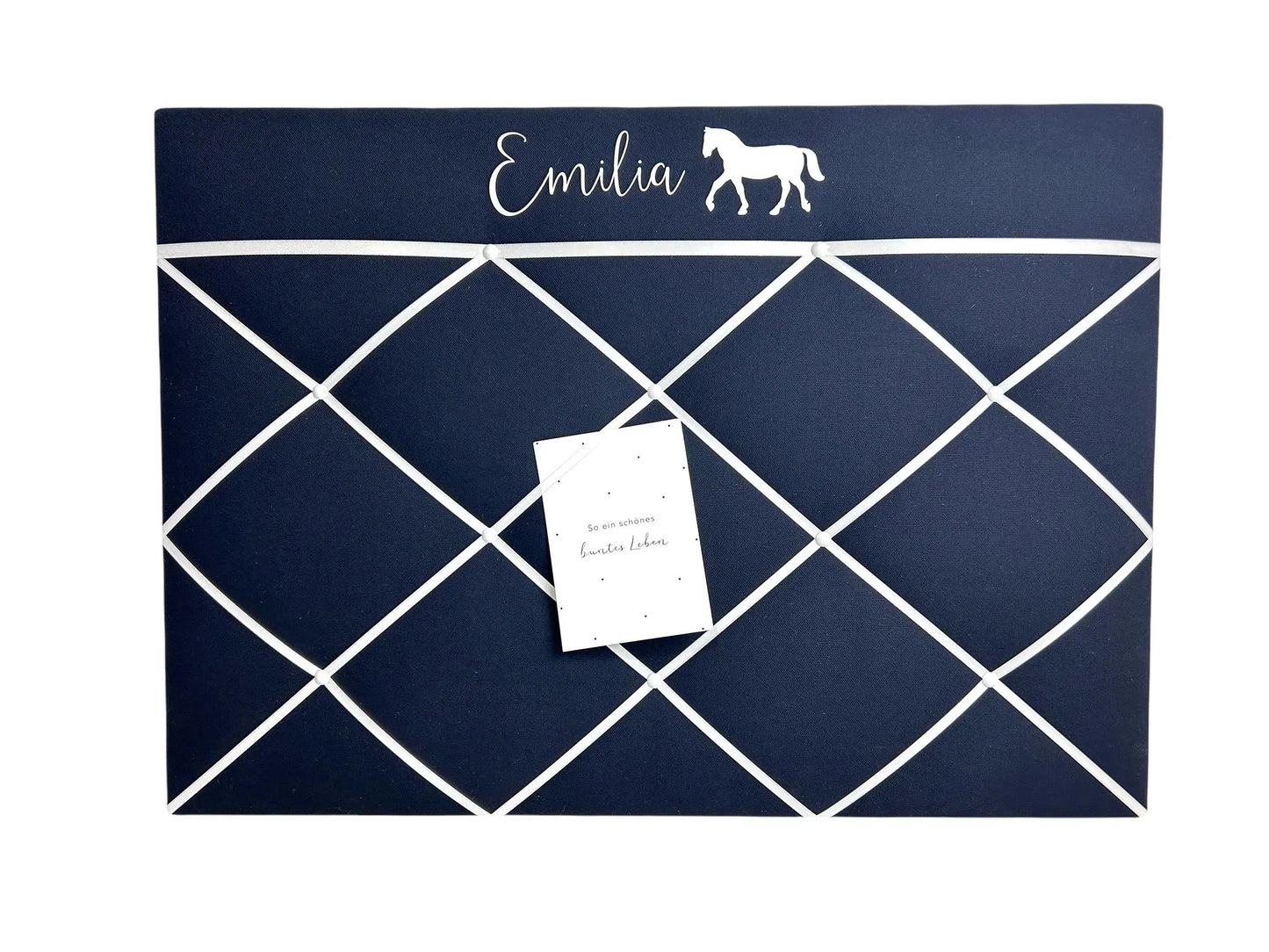 Memoboard Pferdeliebe dunkelblau