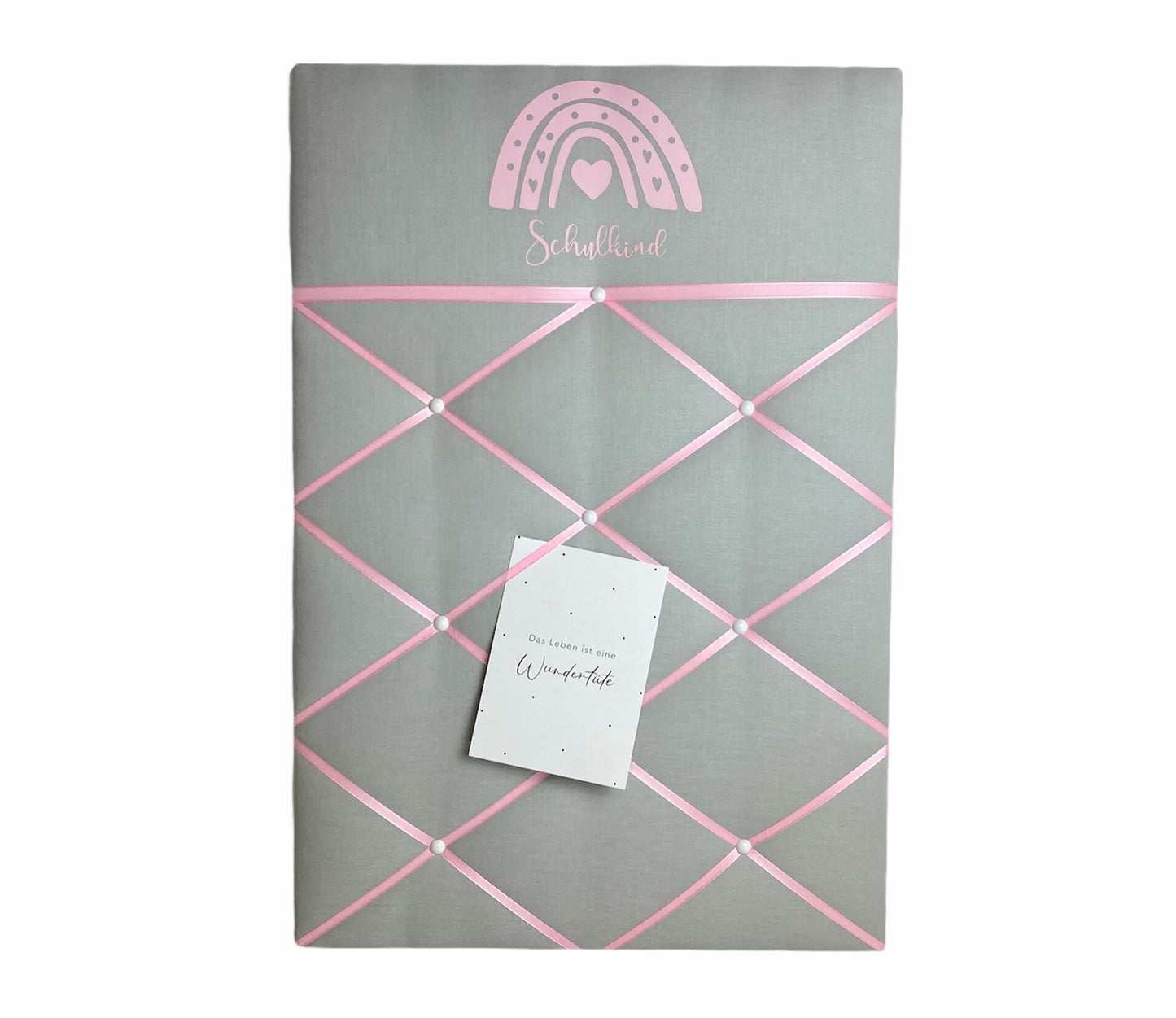 Memoboard Schulkind Regenbogen