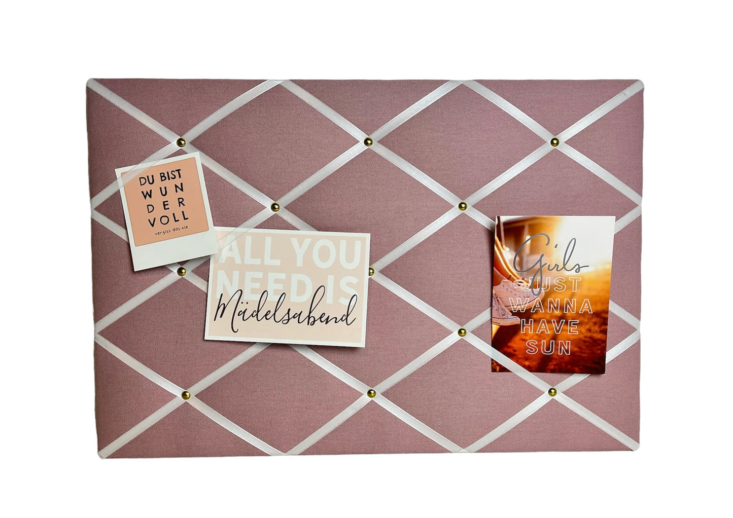 Memoboard altrosa weiß Wunschgrösse