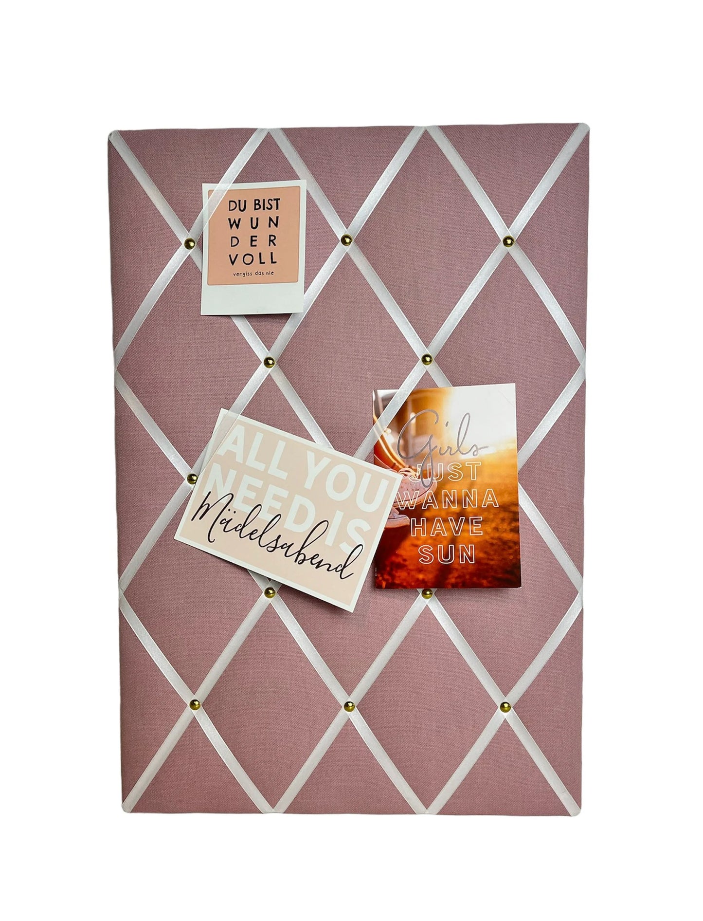 Memoboard altrosa weiß Wunschgrösse