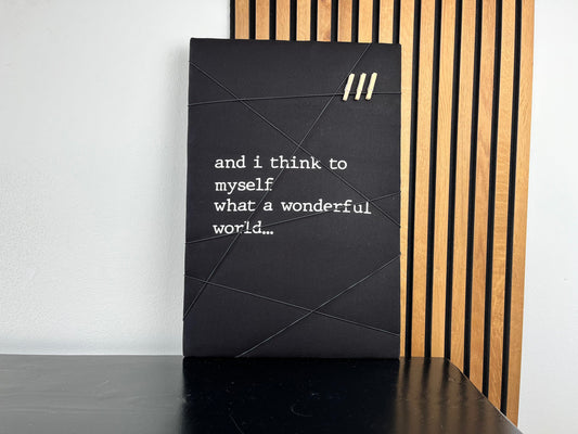 Memoboard wonderful world schwarz