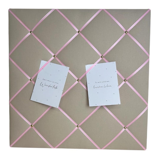 Memoboard beige rosa Wunschgröße