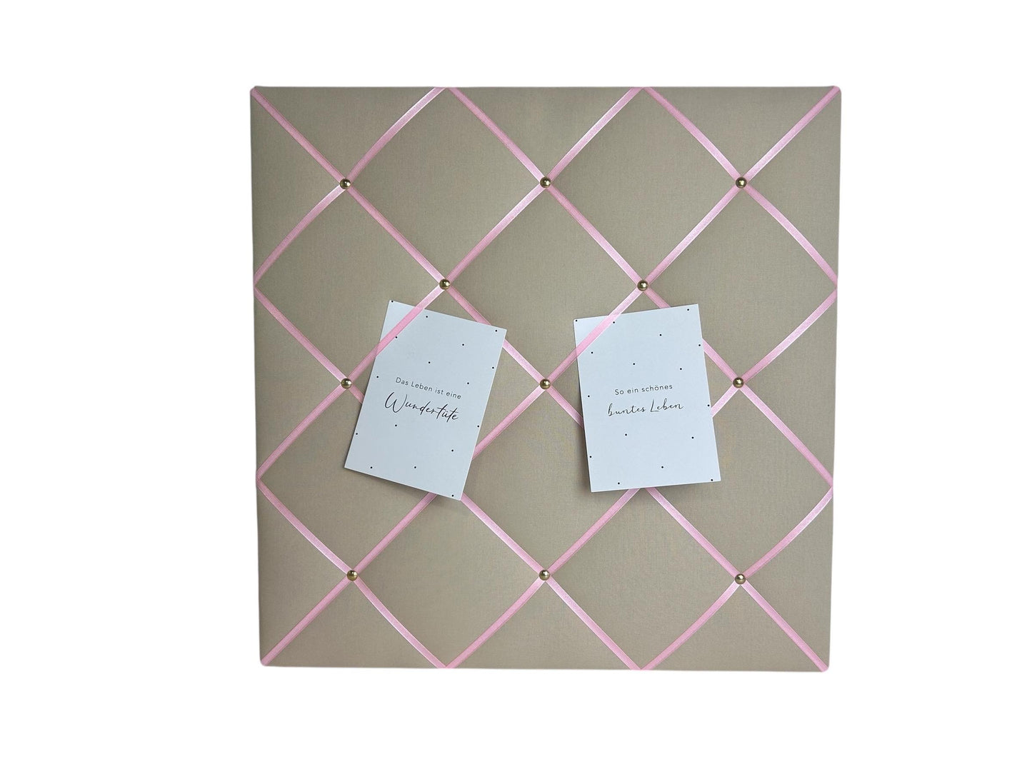 Memoboard beige rosa Wunschgröße